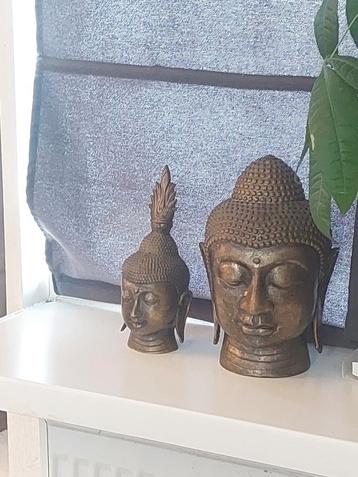Boeddha Hoofden - Set van 2 - Zo Goed Als Nieuw beschikbaar voor biedingen