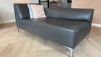 Chaise Longue - Montel - Leer Antraciet, Ophalen, Gebruikt, Eenpersoons, 150 tot 200 cm