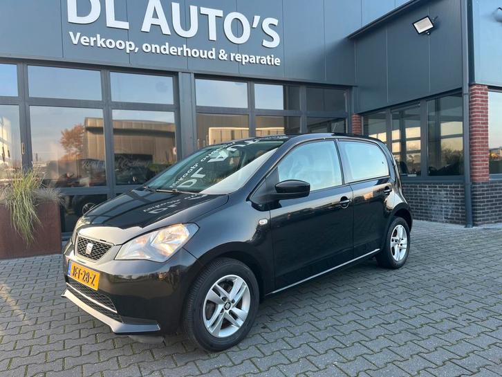 Seat Mii 1.0 44KW 5D 2014 Zwart, Auto's, Seat, Bedrijf, Mii, ABS, Airconditioning, Boordcomputer, Centrale vergrendeling, Elektrische ramen