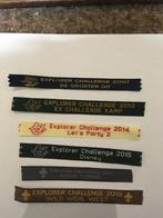 Naambandjes :Explorer challenge, Ophalen of Verzenden, Nieuw, Embleem, Speld of Insigne