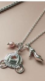 Zilveren kettinkje 925 met koets balletschoentje en pareltje, Ophalen of Verzenden, Nieuw, Zilver