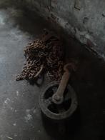 Zware antieke takel afkomstig uit oude smederij, Antiek en Kunst, Ophalen