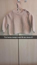 zgan zacht roze baby trui hema maat 68, Ophalen of Verzenden, Zo goed als nieuw, Meisje, Truitje of Vestje