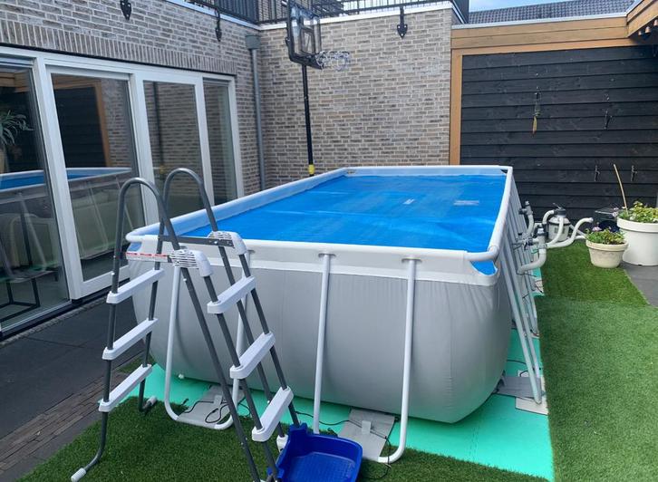 Zwembad intex 4,88m x 2,44m x 1,07m, Tuin en Terras, Zwembaden, Zo goed als nieuw, Opzetzwembad, 80 tot 120 cm, 200 tot 400 cm
