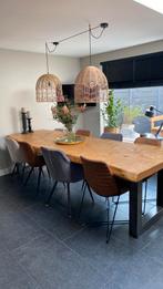 8 eetkamerstoelen, Huis en Inrichting, Stoelen, Ophalen, Gebruikt, Bruin, Vijf, Zes of meer stoelen