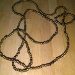 Halssnoer jaren 1990 in goudkleurige plastieken parels, Ophalen of Verzenden, Zo goed als nieuw, Goud, Kunststof