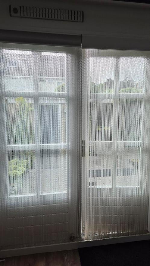 Degor * dubbel vliegengordijn * transparant met wit, Doe-het-zelf en Verbouw, Deuren en Horren, Gebruikt, 200 tot 215 cm, 80 tot 100 cm