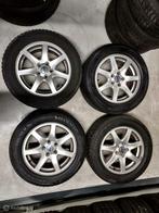 Lichtmetalen velgenset volvo 225/55/16 vredestein goodyear, Ophalen, Gebruikt, 16 inch, Banden en Velgen