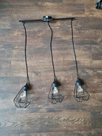 Industriële Hanglamp - 3 Lampen beschikbaar voor biedingen