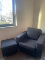 Fauteuil met hocker, Huis en Inrichting, Ophalen, Gebruikt, 75 tot 100 cm, 75 tot 100 cm