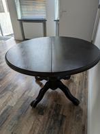 Ronde zwarte eetkamertafel, Huis en Inrichting, Tafels | Eettafels, Ophalen, Gebruikt, Rond, 100 tot 150 cm
