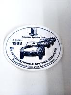 triumph spitfire clubsticker uit 1988, Ophalen of Verzenden
