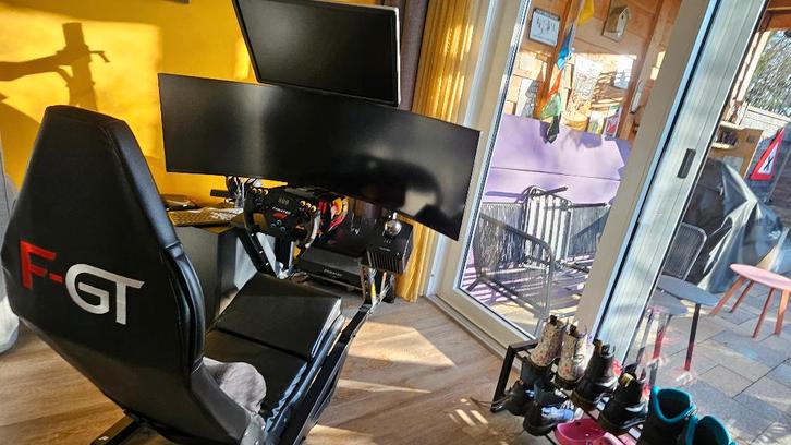 Next Level Racing FG-T simstoel, inclusief extra's., Computers en Software, Joysticks, Gebruikt, Ophalen