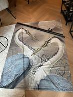 Groot wandkleed met kraanvogels / japandi stijl, Ophalen of Verzenden, Nieuw
