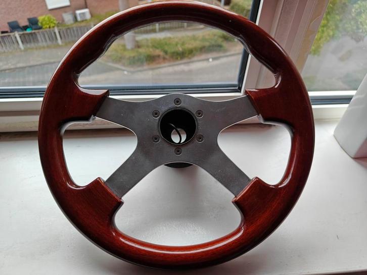 Mooi houten stuur met naaf, Auto-onderdelen, Besturing, Gebruikt, Ophalen of Verzenden