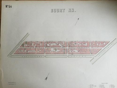 AMSTERDAM, Jordaan Egelantierstraat e.o., 1876., Antiek en Kunst, Kunst | Etsen en Gravures, Verzenden