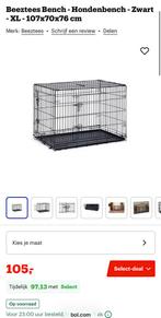 Hondenbench, 110 cm of meer, 100 cm of meer, Ophalen of Verzenden, Nieuw
