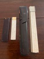 Nestler rekenliniaal groot en klein in leren hoes, Ophalen of Verzenden