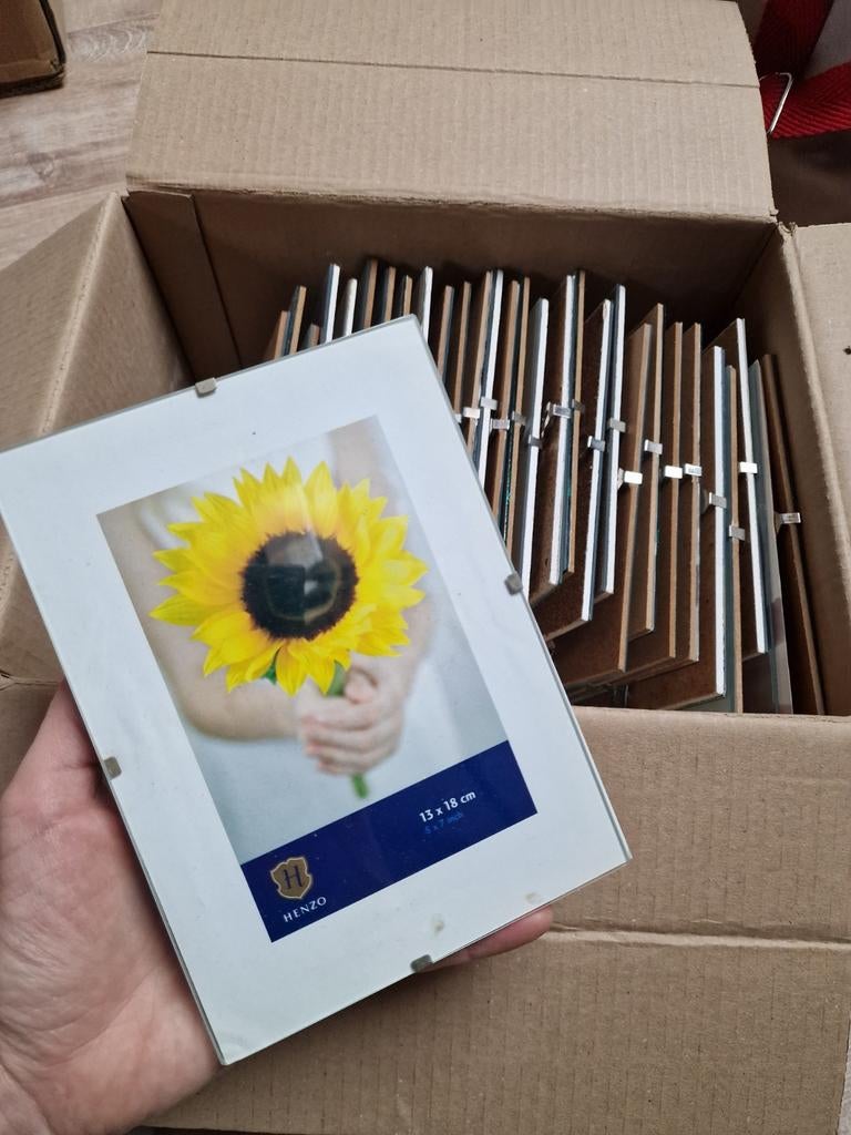 Fotolijst frameloos glas 13x18 cm, Overige materialen, Minder dan 50 cm, Nieuw, Ophalen of Verzenden