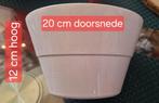 Bloempot plantbak 3x wit 1x grijs 1x geel, Tuin en Terras, Bloembakken en Plantenbakken, Gebruikt, Minder dan 30 cm, Ophalen of Verzenden