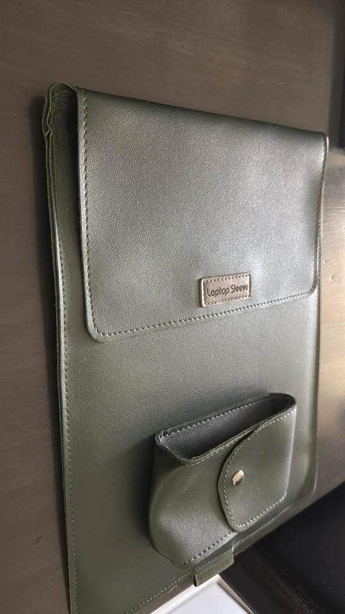 Donkergroene Laptophoes + Muisetui | 13-14 inch | Stijlvol, Sieraden, Tassen en Uiterlijk, Portemonnees, Nieuw, Groen, Ophalen of Verzenden