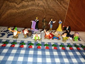 Complete set Sneeuwwitje poppetjes 7 dwergen, heks, prins beschikbaar voor biedingen