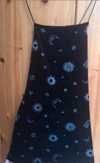 ✅️ Jurkje H&M zon maan glitterapplicaties, Stretch maat L, Kleding | Dames, Zwart, Maat 42/44 (L), Ophalen of Verzenden, Zo goed als nieuw