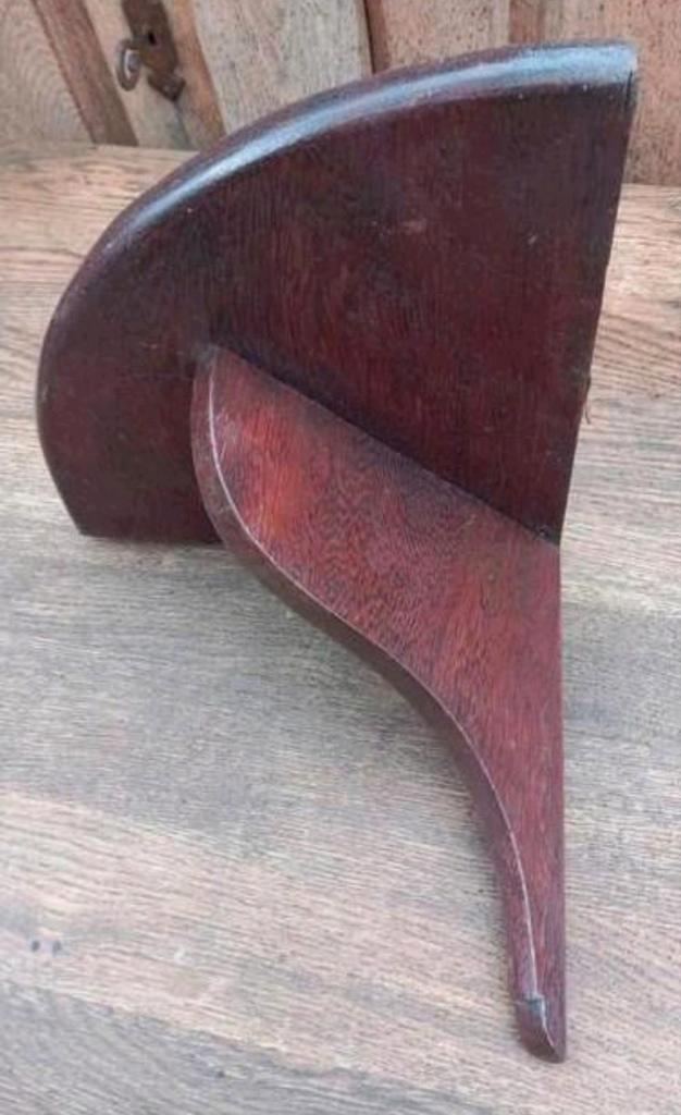 Antieke Houten Hoekconsole, Huis en Inrichting, Woonaccessoires | Wandplanken en Boekenplanken, Ophalen of Verzenden