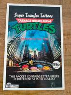 Teenage Mutant Ninja Turtles TMNT transfer tattoos 1990 RARE, Ophalen of Verzenden, Overige figuren, Zo goed als nieuw, Overige typen