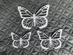 Set van 3 vlinders, Ophalen of Verzenden, Zo goed als nieuw