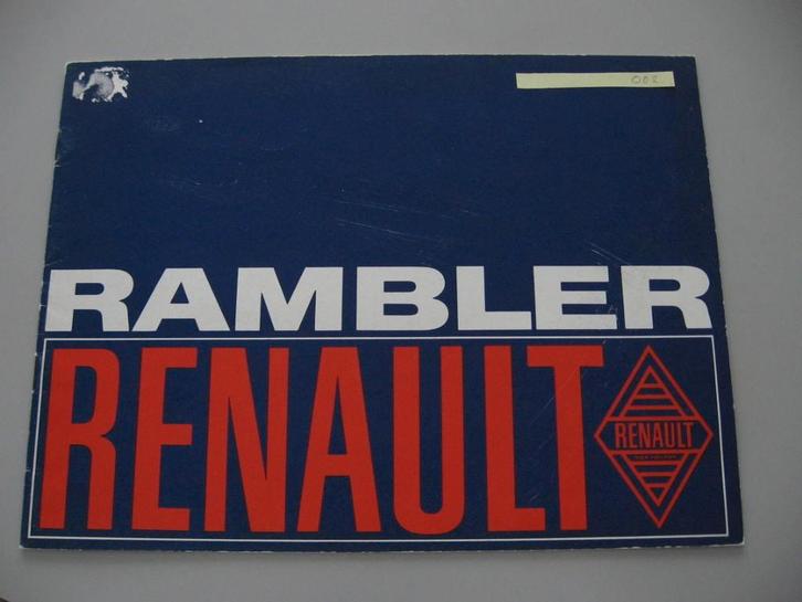 RAM 002 RAMBLER 1967. Rambler Renault, folder, Boeken, Auto's | Folders en Tijdschriften, Zo goed als nieuw, Renault, Ophalen of Verzenden