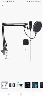Microfoon met arm-usb- game/podcast  met plopkapruisfilter, Muziek en Instrumenten, Microfoons, Ophalen of Verzenden, Zo goed als nieuw