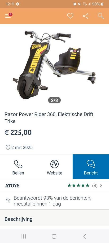 Razor 14km per uur, Kinderen en Baby's, Speelgoed | Buiten | Accuvoertuigen, Zo goed als nieuw, Ophalen