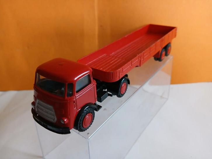 Lion Car DAF kikker met oplegger no.1, Hobby en Vrije tijd, Modelauto's | 1:50, Gebruikt, Bus of Vrachtwagen, Lion Toys, Ophalen of Verzenden