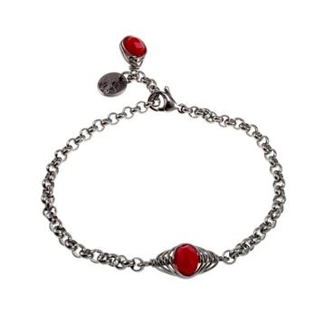 16-19cm Armband Dames RVS Zilverkleur Ronde Schakelarmd beschikbaar voor biedingen