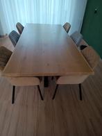 Mooie boomstam eettafel 220x105cm, 100 tot 150 cm, Eikenhout, 200 cm of meer, Ophalen of Verzenden