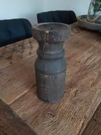 Oud houten kandelaar, Ophalen of Verzenden, Zo goed als nieuw, Hout, Minder dan 25 cm