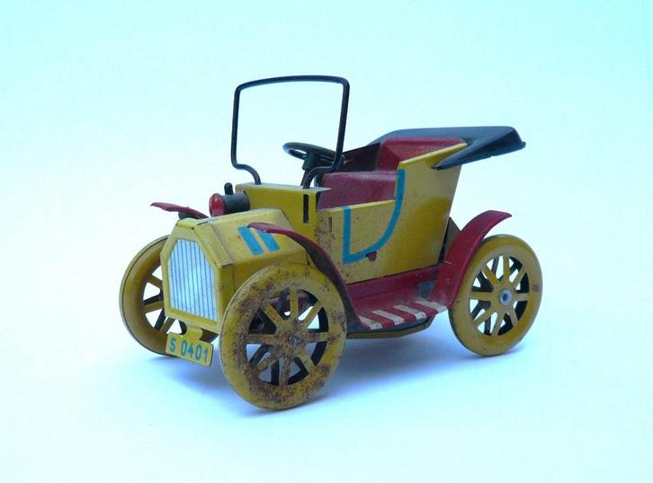 T Ford achtig oldtimertje, blik, 14 cm. merkloos., Antiek en Kunst, Antiek | Speelgoed, Ophalen of Verzenden