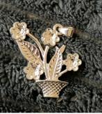 Zilveren hanger bloemen, Verzenden, Nieuw, Zilver, Zilver