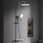 Douchesysteem met thermostaat 255mm regendouche chroom, Ophalen of Verzenden, Nieuw, Chroom, Douche