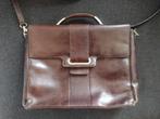 Leren aktetas, schooltas, laptoptas Cladio Ferrici, Bruin, Aktetas of Boekentas, Ophalen of Verzenden, Leer