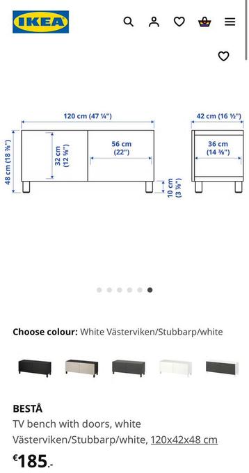 IKEA TV kast BESTA - afbeelding 3