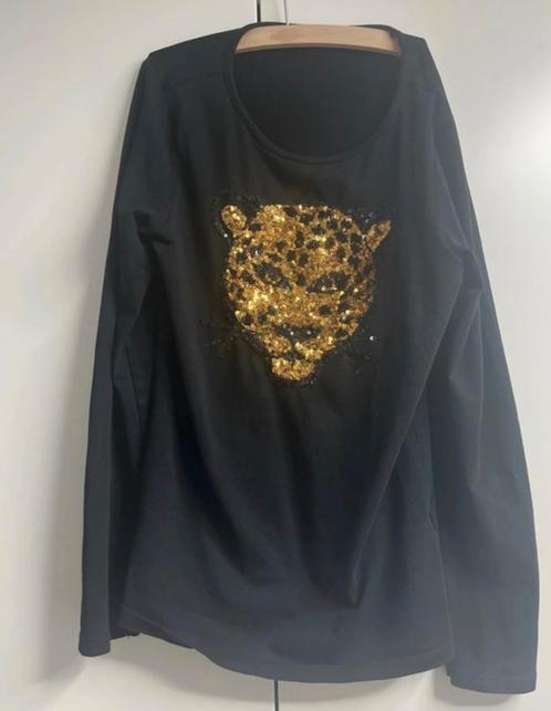 Stoer goud shirt 146-152 – klein gaatje = korting, Kinderen en Baby's, Kinderkleding | Maat 146, Zo goed als nieuw, Meisje, Shirt of Longsleeve