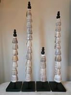 Schelpentoren bruin beige uit Bali, Ophalen of Verzenden, Tropical home, 6951nk, Nieuw