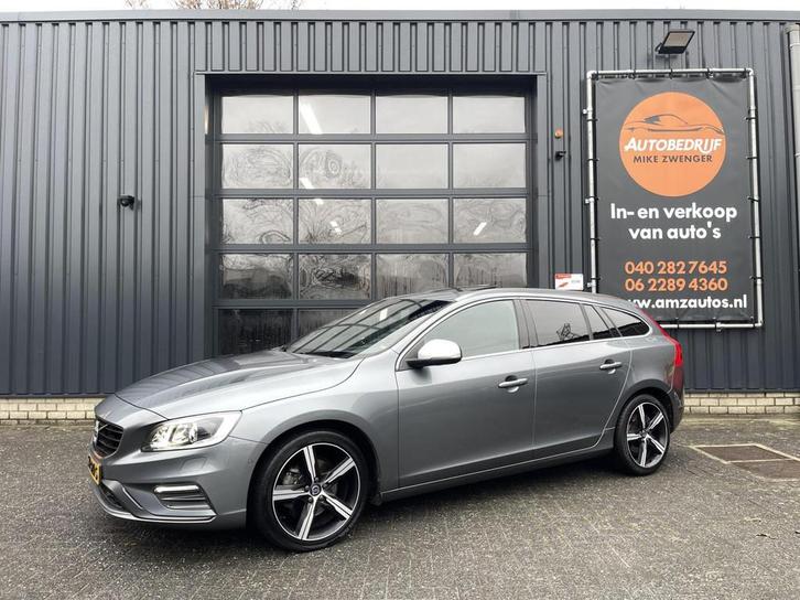 Volvo V60 2.0 T4 R-Design AUT. SCHUIFDAK|LEER|TREKHAAK|CAMER, Auto's, Volvo, Bedrijf, Te koop, V60, ABS, Achteruitrijcamera, Airbags
