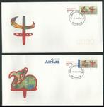 AUSTRALIE/CHRISTMAS Isl. 2009 2x Jaar v.d. Os Envelopes, FD, Verzenden, Gestempeld