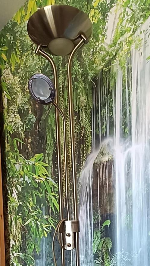 Empoli vloerlamp uplight/leeslamp; Klassiek brons halogeen, Huis en Inrichting, Lampen | Vloerlampen, Zo goed als nieuw, 150 tot 200 cm