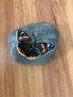 Beschilderde steen atlanta vlinder, Ophalen of Verzenden