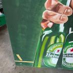 Heineken Pils Proost Bier Reclamebord Schilderij 113x124cm, Ophalen, Gebruikt, Reclamebord, Plaat of Schild, Heineken