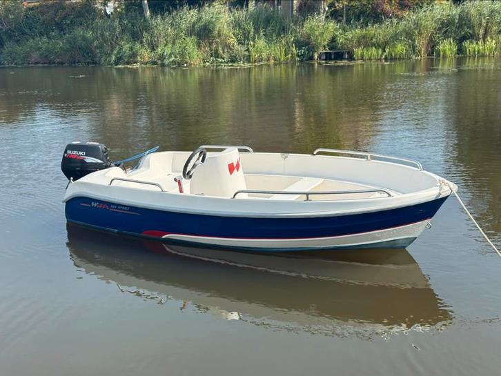 With 385 sport incl kalf trailer en 15pk 4 tact suzuki, Watersport en Boten, Speedboten, Gebruikt, 3 tot 6 meter, Benzine, Minder dan 70 pk